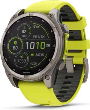 Garmin 010-02906-21 Herrenuhr fenix 8 Solar Saphirglas Silikonband 47mm 10ATM