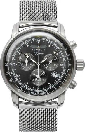 Zeppelin 7680M-2 Alarm Chronograph 100 Jahre Herrenuhr 43mm 5ATM