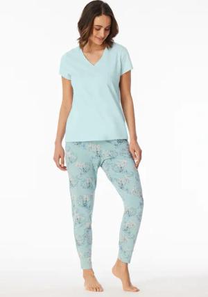Shirt kurzarm tiefer V-Ausschnitt mint - Mix+Relax 48