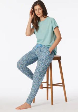 Hose lang Bündchen Blumen multicolor - Mix+Relax 36