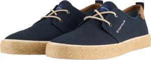 TOM TAILOR Herren Schnürschuhe mit Bastsohle, blau, Uni, Gr. 41