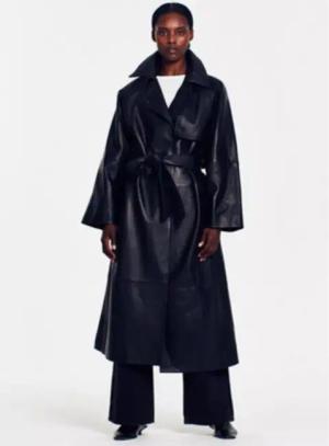 One&Other - ONE&OTHER Schwarzer Ledertrenchcoat - Größe 38 - multi