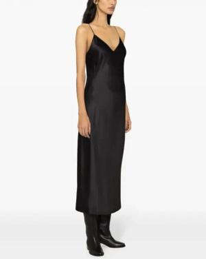 Joseph - Clea Silk Satin Flared Dress - Größe 40 - schwarz