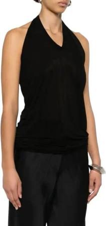 Rick Owens - Top Halter T Black - Größe 42 - schwarz