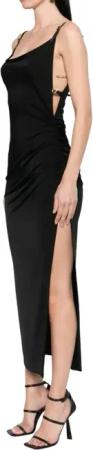 Mugler - Light Shiny Jersey Dress Black - Größe 38 - schwarz