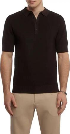 AEDEN - Bruces Knit Polo Ganache - Größe M - braun