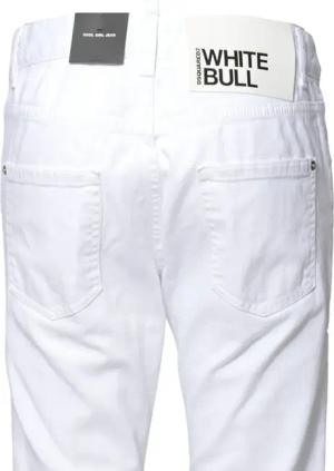 Dsquared2 - Cool Girl White Bull Jeans In White Denim - Größe 40 - weiß