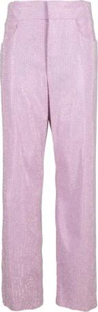 Giuseppe Di Morabito - Pink Pants With Glitter Thermostrass - Größe 38 - lila