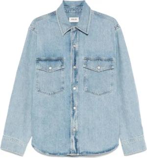 Agolde - Baby Blue Shirt With Buttoned Chest Pockets - Größe M - blau