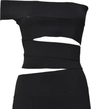 Dsquared2 - Black Stretch Knit Bandage Dress - Größe S - schwarz