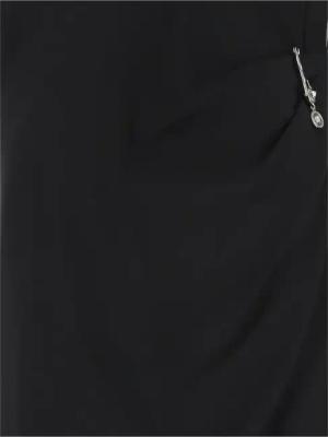 Versace - Satin Dress With Safety Pin - Größe 40 - schwarz