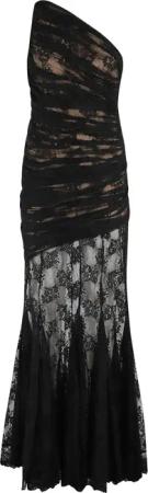 Giuseppe Di Morabito - Asymmetrical Black Lace Evening Dress - Größe 42 - schwarz