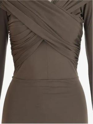 Patou - Long Dress Cross Effect - Größe S - braun