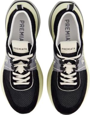 Premiata Low-Top Sneaker - Dames Hill Sneaker Zwart - Gr. 41 (EU) - in Schwarz - für Damen