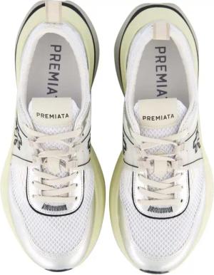 Premiata Low-Top Sneaker - Dames Hill Sneaker Wit/Zilver - Gr. 38 (EU) - in Weiß - für Damen