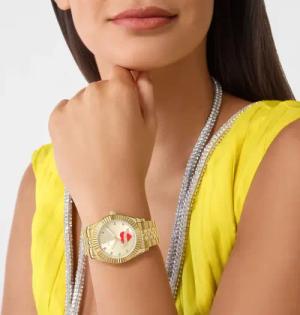 Philipp Plein Uhr - Quarzuhr Mit 3 Zeigern Rock Couture - Gr. unisize - in Gold - für Damen