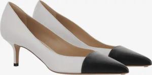 FRANCESCO RUSSO Hohe Schuhe - Two-Tone Leather Pumps - Gr. 36,5 (EU) - in Weiß - für Damen