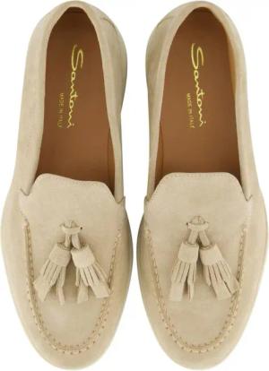 Santoni Loafer - Dames Feudal Loafer Beige - Gr. 38,5 (EU) - in Beige - für Damen
