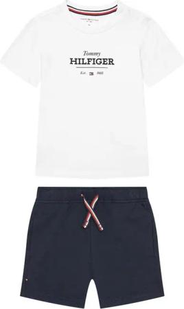 Tommy Hilfiger Set T-Shirt und Shorts Monotype KN0KN02047 Dunkelblau Regular Fit