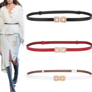 YRIIOMO Gürtelriemen Eleganter Damen Gürtel mit schlichtem Design, verstellbarer Passform und robustem Verschluss für vielseitige Outfits
