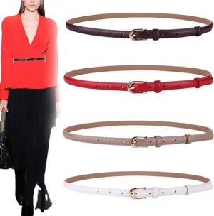 YRIIOMO Gürtelriemen Eleganter und vielseitiger Damen Gürtel mit schmalem Design, ideal für (verschiedene Outfits und Anlässe, in drei Längen erhältlich für, optimalen Tragekomfort)