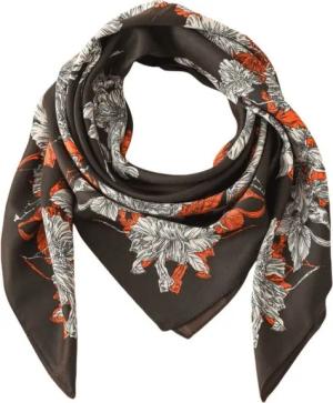YRIIOMO Seidenschal Elegante Damen Schal aus recyceltem Polyester mit floralem Muster, (leicht und atmungsaktiv, ideal für vielseitige Outfits und stilvolle, Akzente)