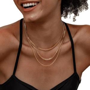 YRIIOMO Collierkettchen Elegante Halskette aus hochwertigem, galvanisiertem Titanstahl –, Perfektes Accessoire für stilvolle Outfits und vielseitige Anlässe