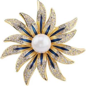 YRIIOMO Brosche Elegante Sonnenblumen Brosche aus hochwertigem Material mit zeitlosem, Design – Perfektes Accessoire für vielseitige Outfits