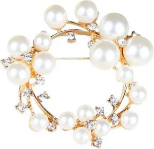 YRIIOMO Brosche Elegante Brustnadel mit Perlenbesatz – Vielseitiges Accessoire für, stilvolle Outfits und besondere Anlässe