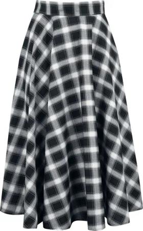 Banned Retro - Gothic Rock knielang - Sail Check Flare Skirt - XS bis XXL - für Damen - Größe XL - multicolor