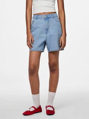 pieces Jeansshorts PCABBI MW SHORTS NOOS