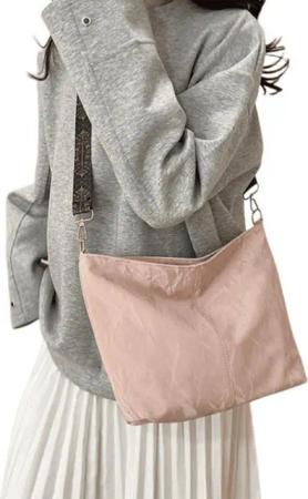 YRIIOMO Umhängetasche Stylische Schultertasche mit moderner Materialkombination, ideal für (den Alltag und vielseitige Outfits, kompakte Größe mit durchdachtem, Stauraum)