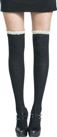 Banned Retro Kniestrümpfe - Mina Knee High Socks - für Damen - Größe schwarz