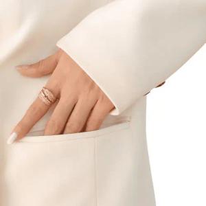 YRIIOMO Fingerring Eleganter und langlebiger Ring aus hochwertigem synthetischem, Titanstahl – Perfekt für den täglichen Gebrauch und stilvolle Outfits