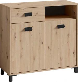 byLIVING Badkommode "Wellness", 80cm Badezimmer Kommode mit Metallgriffen und viel Stauraum