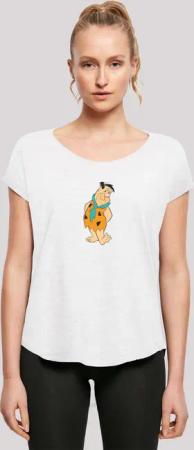 F4NT4STIC T-Shirt "Fred Feuerstein Kick", Damen,Premium Merch,Lang,Longshirt,Bedruckt