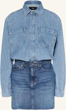 7 for all mankind Jeanskleid mit Leinen