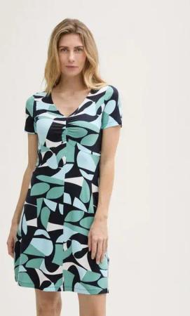 TOM TAILOR Sommerkleid Kleid mit Raffungen
