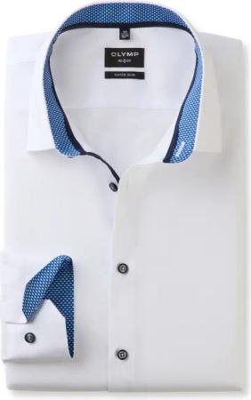 OLYMP No. Six, Business Hemd, super slim, Blau, Extra langer Arm, Kent, 43