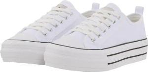 TOM TAILOR Damen Sneaker mit Plateau, weiß, Uni, Gr. 37