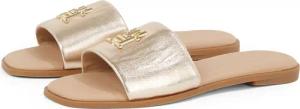 Tommy Hilfiger Pantolette "TH LOGO HW METALLIC LEATHER MULE", Sommerschuh, Flats, Bequemschuh mit TH-Schmuckelement