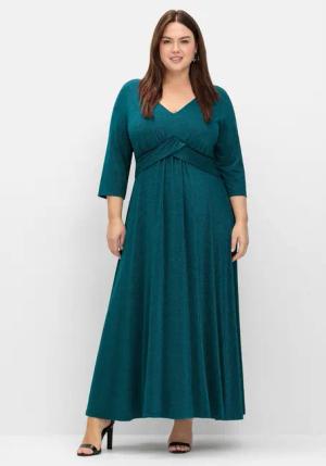 Sheego Cocktailkleid "Große Größen", aus Jersey, im Glitzer-Look