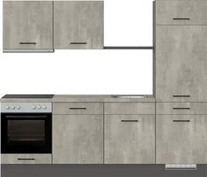 IMPULS KÜCHEN Küche ""Porto", Ausrichtung wählbar, Schubkästen mit Soft-Close,", vormontiert, wahlweise mit E-Geräten, mit Vollauszug, Breite 240 cm