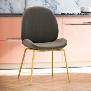 CosmoLiving by Cosmopolitan Esszimmerstuhl "Astor", 1 St., Veloursstoff, Sitz und Rücken gepolstert, messingfarbenenes Gestell, Sitzhöhe 47 cm