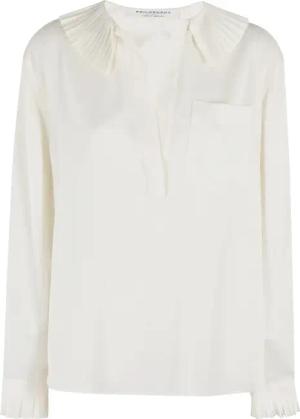 Philosophy Di Lorenzo Serafini - Fluid Crepe Blouse - Größe 42 - weiß
