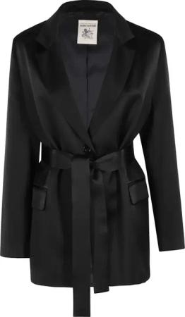 Semi Couture - Christiana Black Satin Blazer - Größe 44 - schwarz