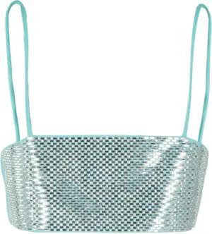 Giuseppe Di Morabito - Cady Envers Satin Blue Zircon Top - Größe 42 - blau