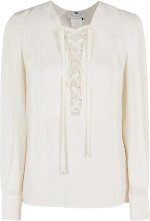 Elisabetta Franchi - Lace Blouse - Größe 40 - weiß