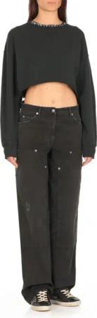 Golden Goose - Black Nives Medium Crop Sweater - Größe XS - schwarz