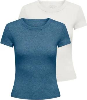 ONLY Kurzarmshirt ONLEASY S/S TOP CS JRS 2 PACK (Packung, 2-tlg)